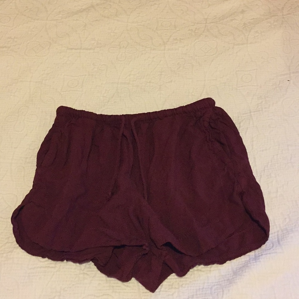 Maroon brandy Melville shorts
